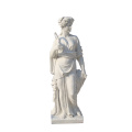 Western style hand carved white marble stone sculpture